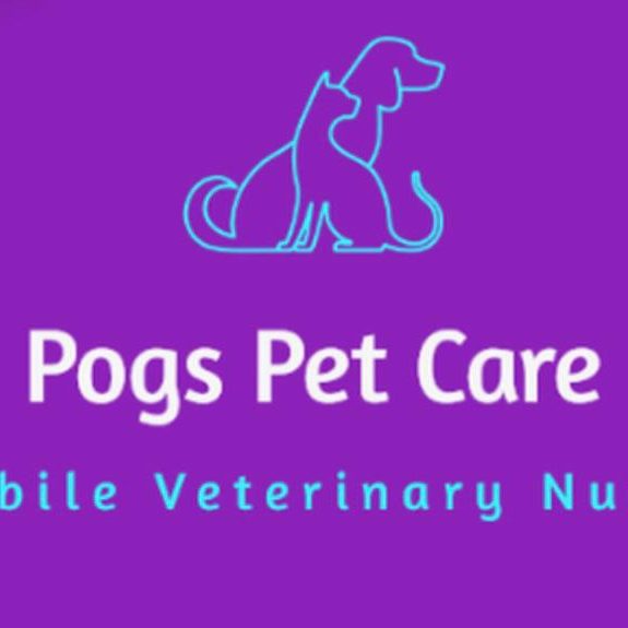 Logo featuring a greyhound and a small dog with text about dog walking and pet services.